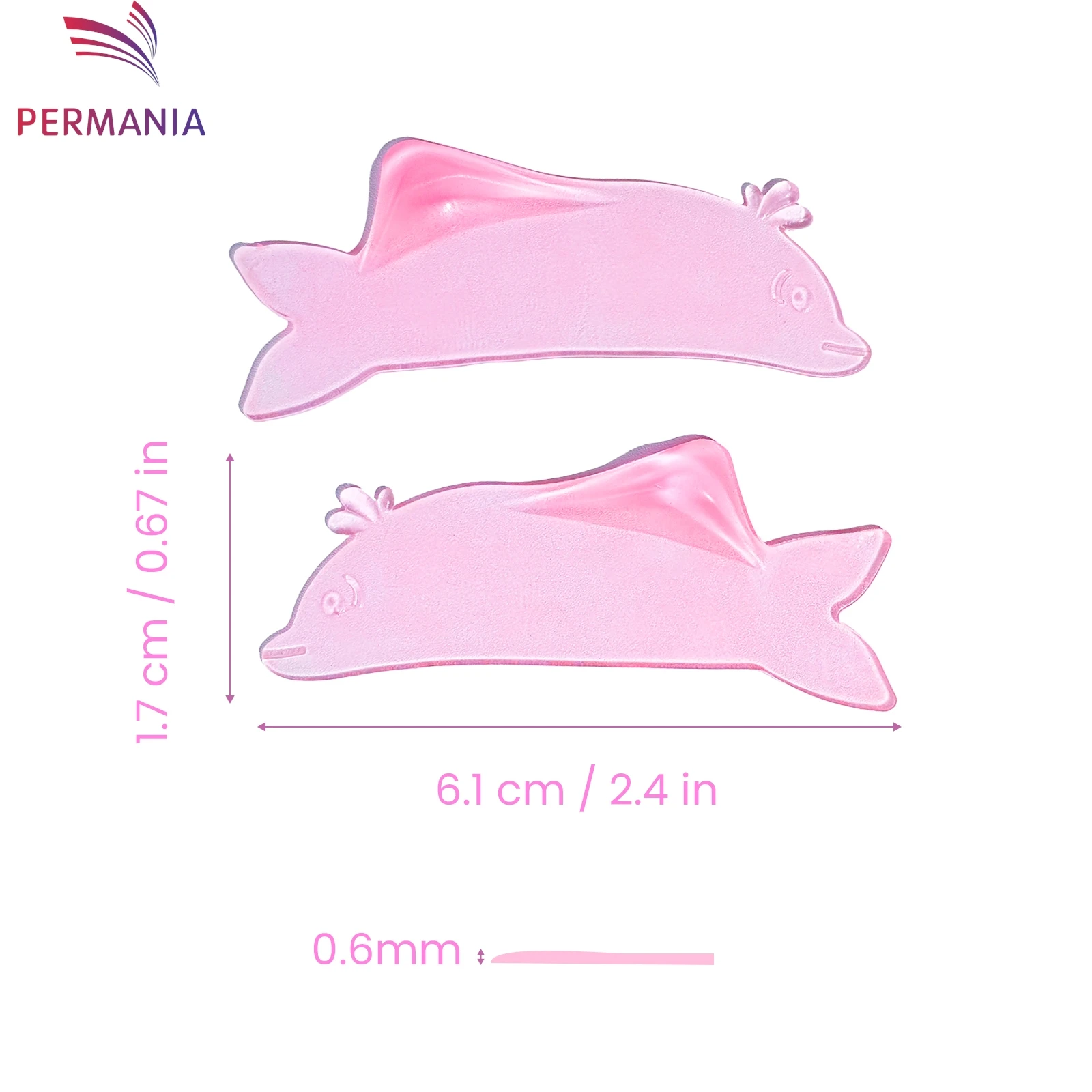 PERMANIA 1 쌍 돌고래 모양 재사용 가능한 실리콘 속눈썹 펌 래쉬로드 쉴드 래쉬 소프트닝 패드 속눈썹 컬러 메이크업 도구