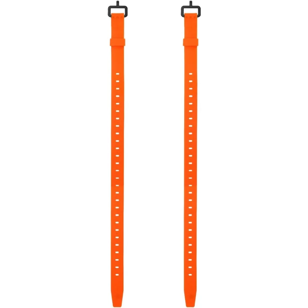 2Pcs Adjustable Silicone Gear Strap,Reusable Tie Down Binding Belt with Metal Buckle,Outdoor Camping Luggage Fixed Strap 30/50cm