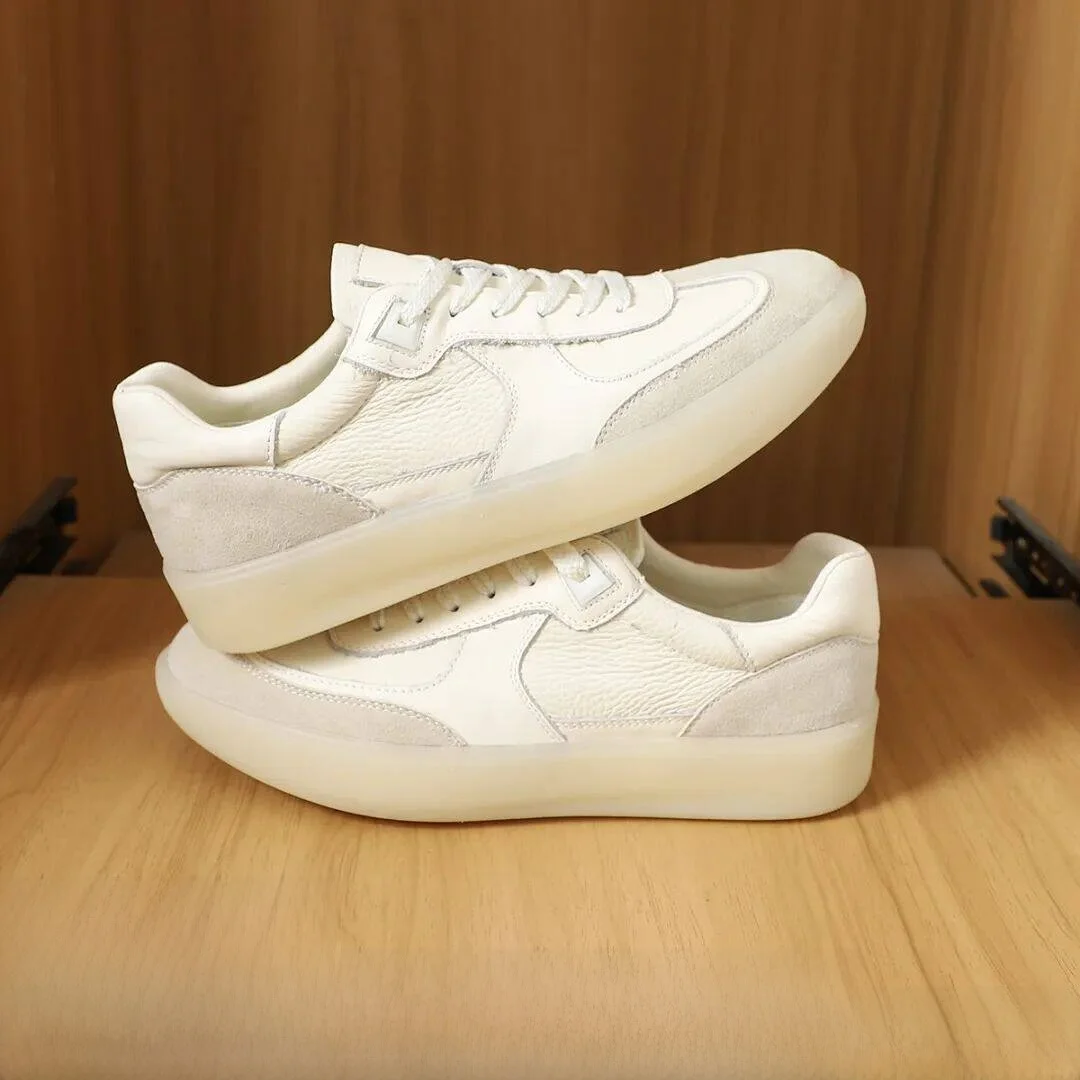 

De Xin Men's Casual Shoes Soft Bottom Top Layer Cowhide And Faux Suede Patchwork Breathable Comfortable Autumn Fashionable