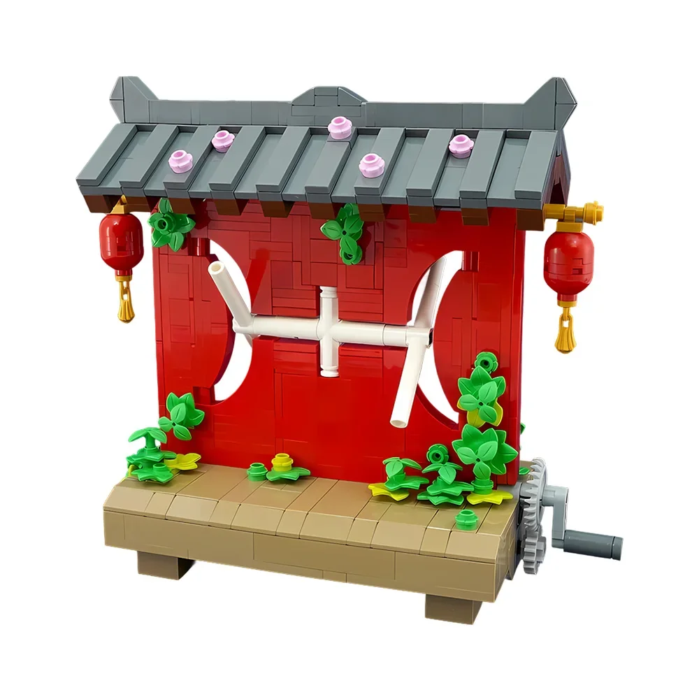 MOC اليابانية زن سبينر الطوب نموذج اليابانية زن سبينر العمارة اللبنات تجميع لعب الاطفال لتقوم بها بنفسك هدايا عيد الميلاد #5