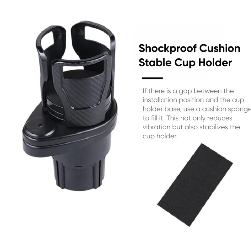 حامل أكواب السيارة المتوسع لمحول السيارة حامل أكواب مزدوج متعدد الوظائف قابل للتعديل مع حامل هاتف منظمات الروائح