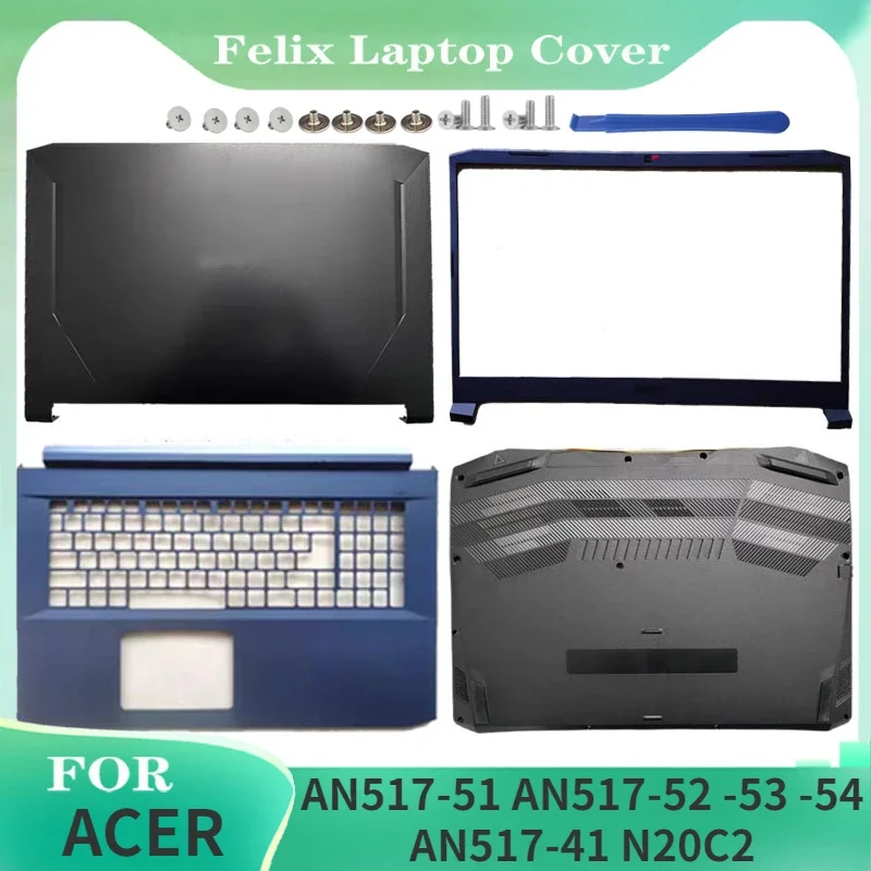 Para Acer AN517-51 AN517-52 AN517-53 AN517-54 AN517-41 N20C2 17,3 pulgadas cubierta trasera LCD para portátil/Panel frontal/reposamanos/cubierta inferior