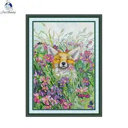 조이 선데이 키트 크로스 스티치 컴플리트 세트, DIY 동물 아트, 수제 자수 공예, 바느질, DMC 컴플리트 키트, 홈 룸 장식
