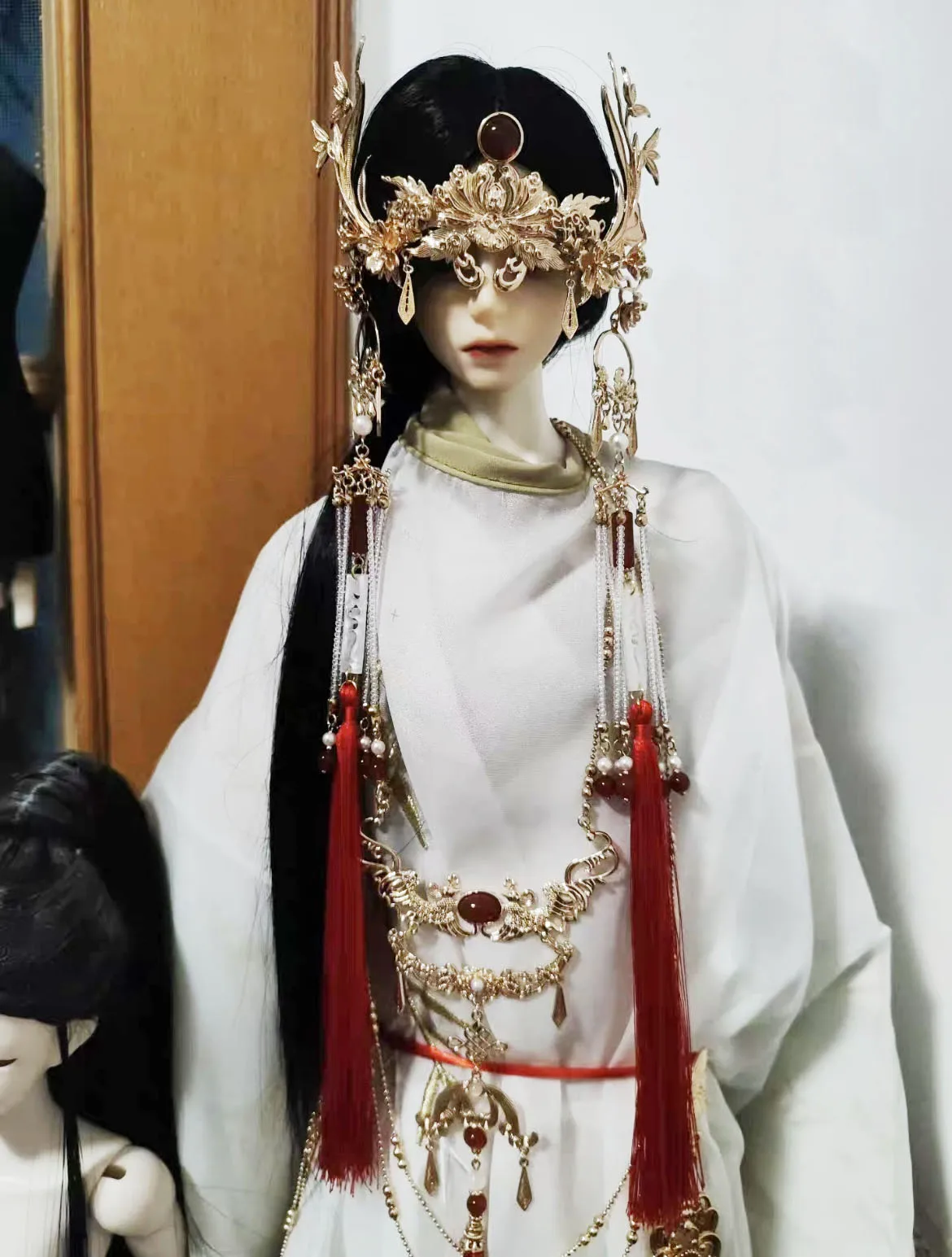 Mask doll accessories 1/3 BJD red agate anti-pearl face mask free shipping