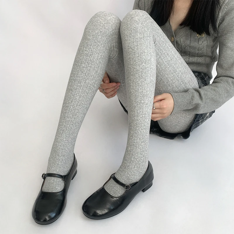 طماق النساء قيعان تقسم Sweatpants خفيفة الوزن البساطة البريدي الفتيات لينة بسط الأنثوية عيد الميلاد الدفء حفظ بطانة #5