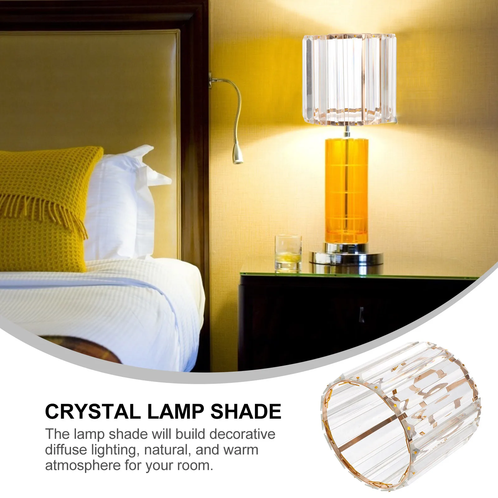 

Waterproof Crystal Ceiling Lamp Shade Metal Art Lampshade European Style Light Cover for Bedroom Living Room Warm Atmosphere