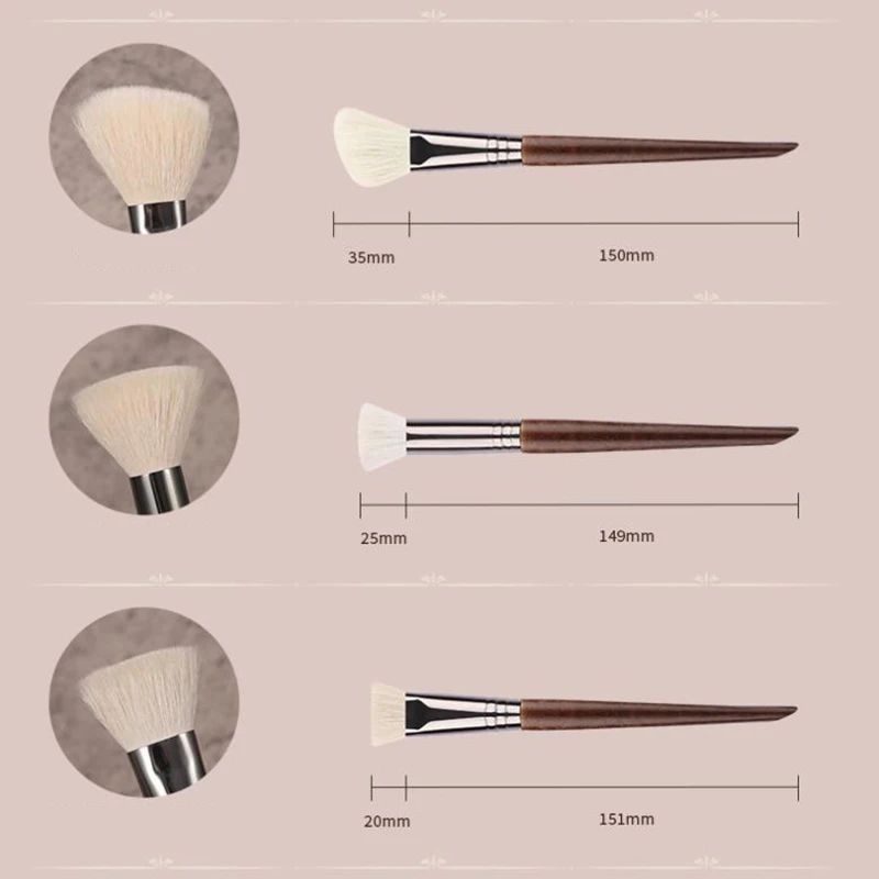 1 pz pennello per trucco per capelli animali set completo pennelli per labbra pennello per ombretto pennello per trucco morbido strumenti di bellezza pennello per sbavature singolo