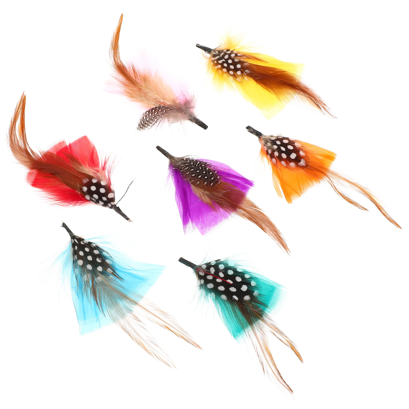 

14pcs Decoration Plumes Hat Ornaments Clothing Accessories Brooch Decorative Assorted Carnival Costume Party Home