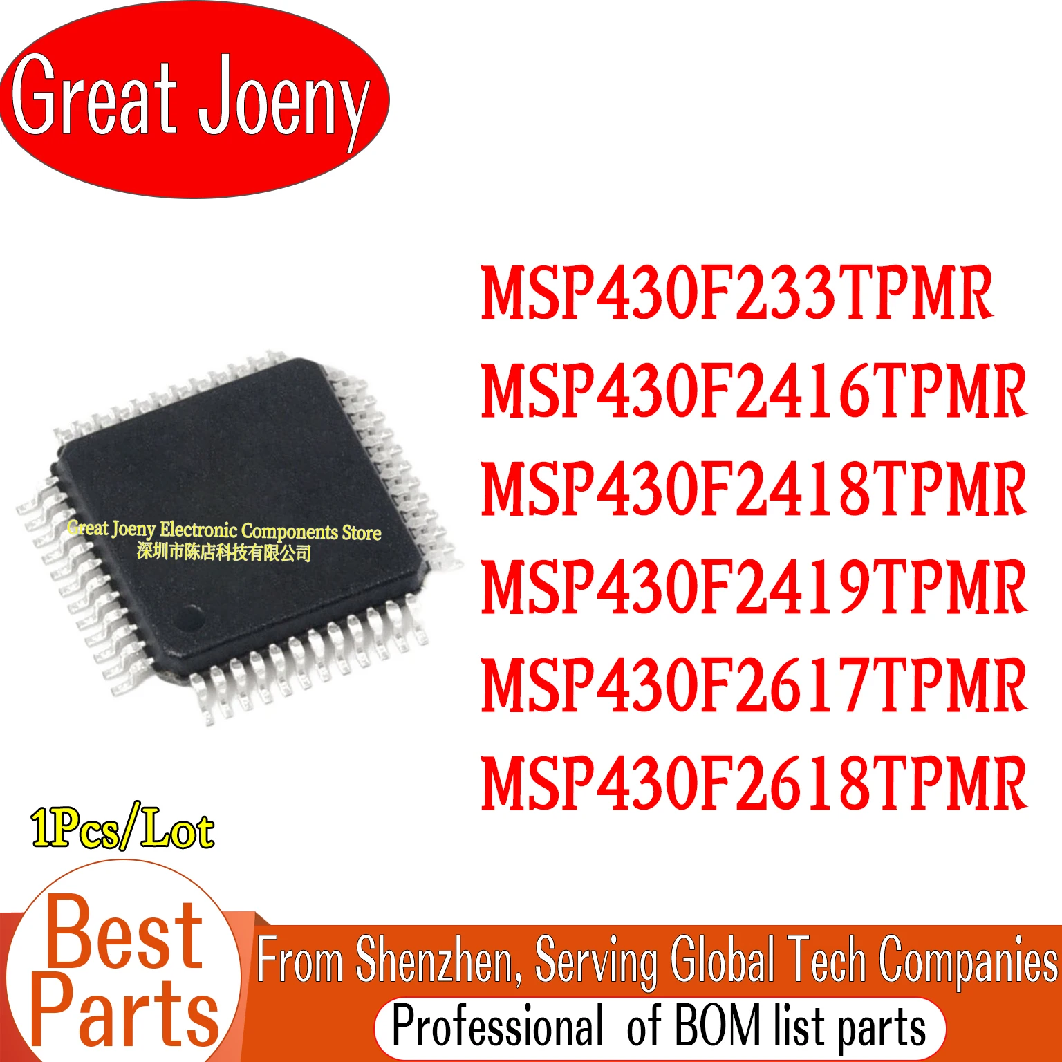 

100% New Original MSP430F233TPMR MSP430F2416TPMR MSP430F2418TPMR MSP430F2419TPMR MSP430F2617TPMR MSP430F2618TPMR