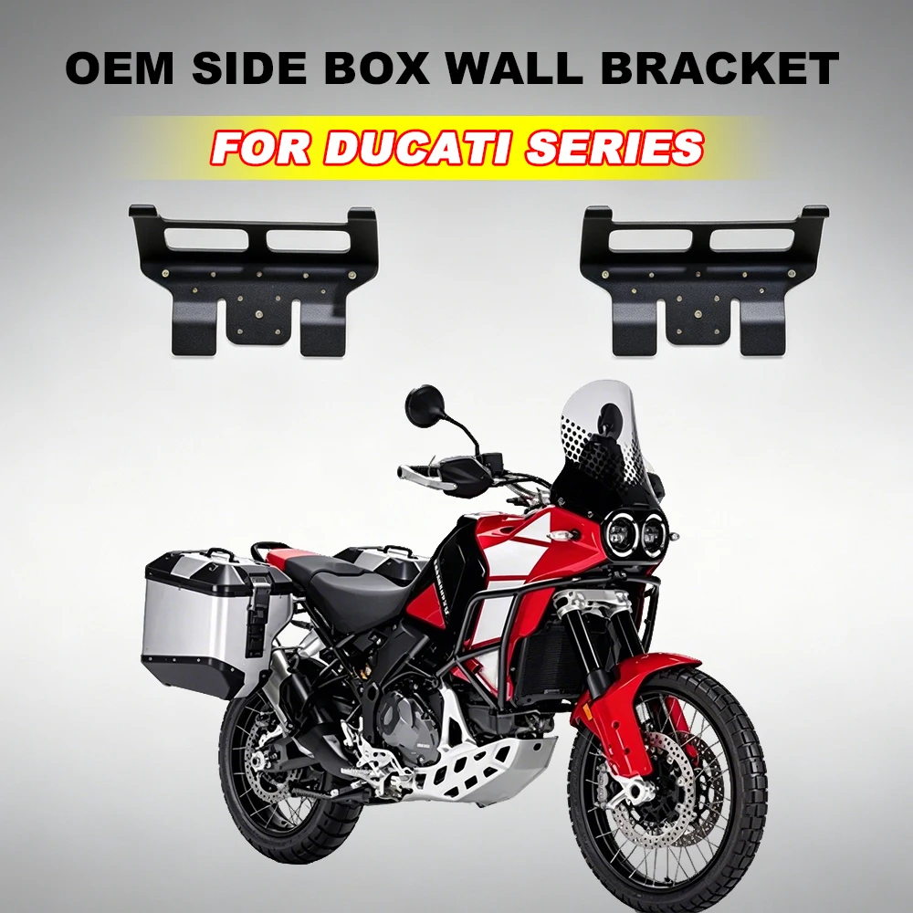 For DUCATI DesertX / Rally Suitcase Wall Holder Side Tail Box Wall Mounting Brackets Multistrada V4/S/RS/Sport/Rally/Pikes Peak