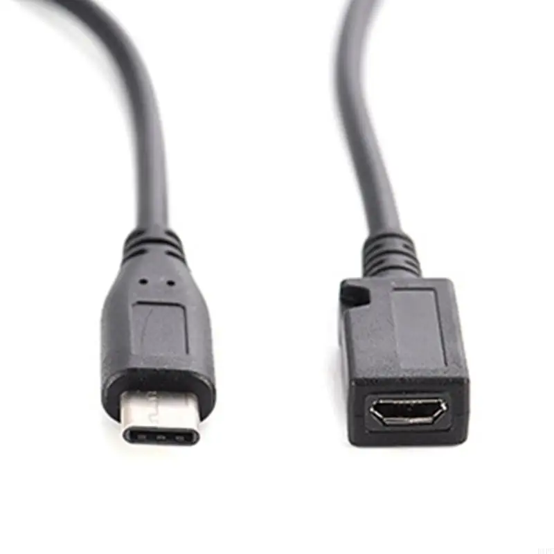 E1PF Type C to Micro USB Cable Micro USB Female to USB C Male Adapter Fast Charging Data Cord For Macbook Pro Samsung Huawei Xia