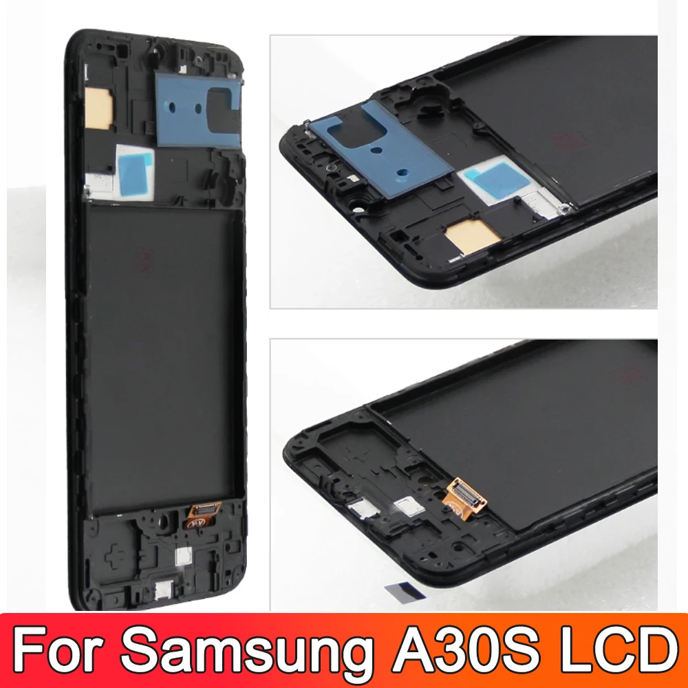 100% Tested A30S Screen, for Samsung A30S A307 A307F A307FN A307G A307YN Lcd Dispaly Digital Touch Screen With Frame