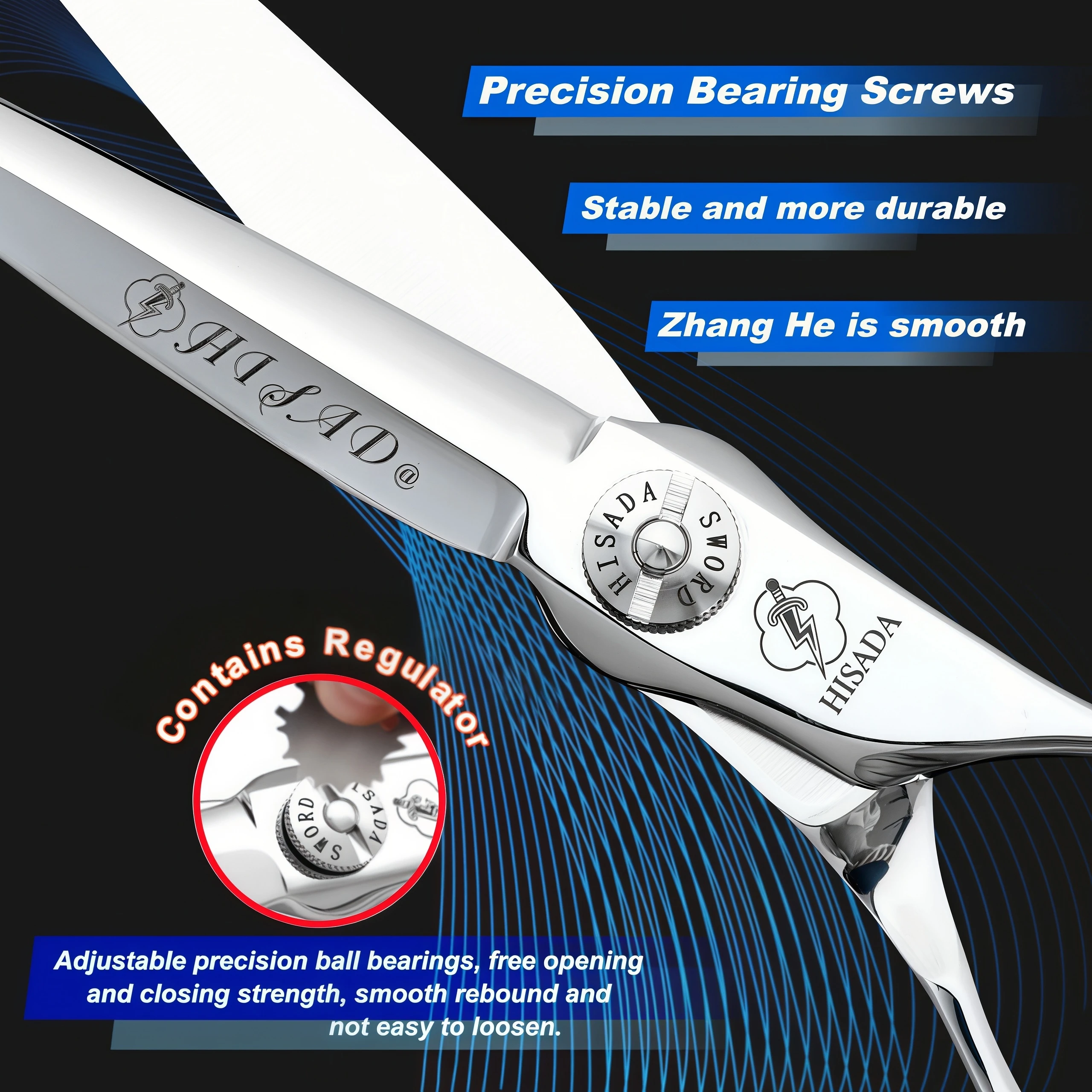 Hisada Professionelle Friseurscheren, Spezielle Haarschneidewerkzeuge Für Friseursalons, Effilierscheren, Haarscheren S64Bcb4D3D3694146B6D57011F034B72Ap