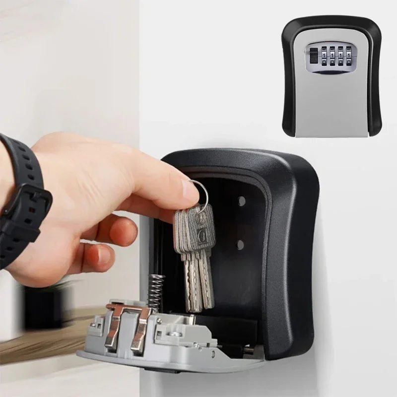 الحائط سبائك معدنية مفتاح اقفال الصناديق خزنة بمفتاح مانعة لتسرب الماء 4 أرقام مزيج مفتاح تخزين اقفال الصناديق الأمنية Indoor2027 #1