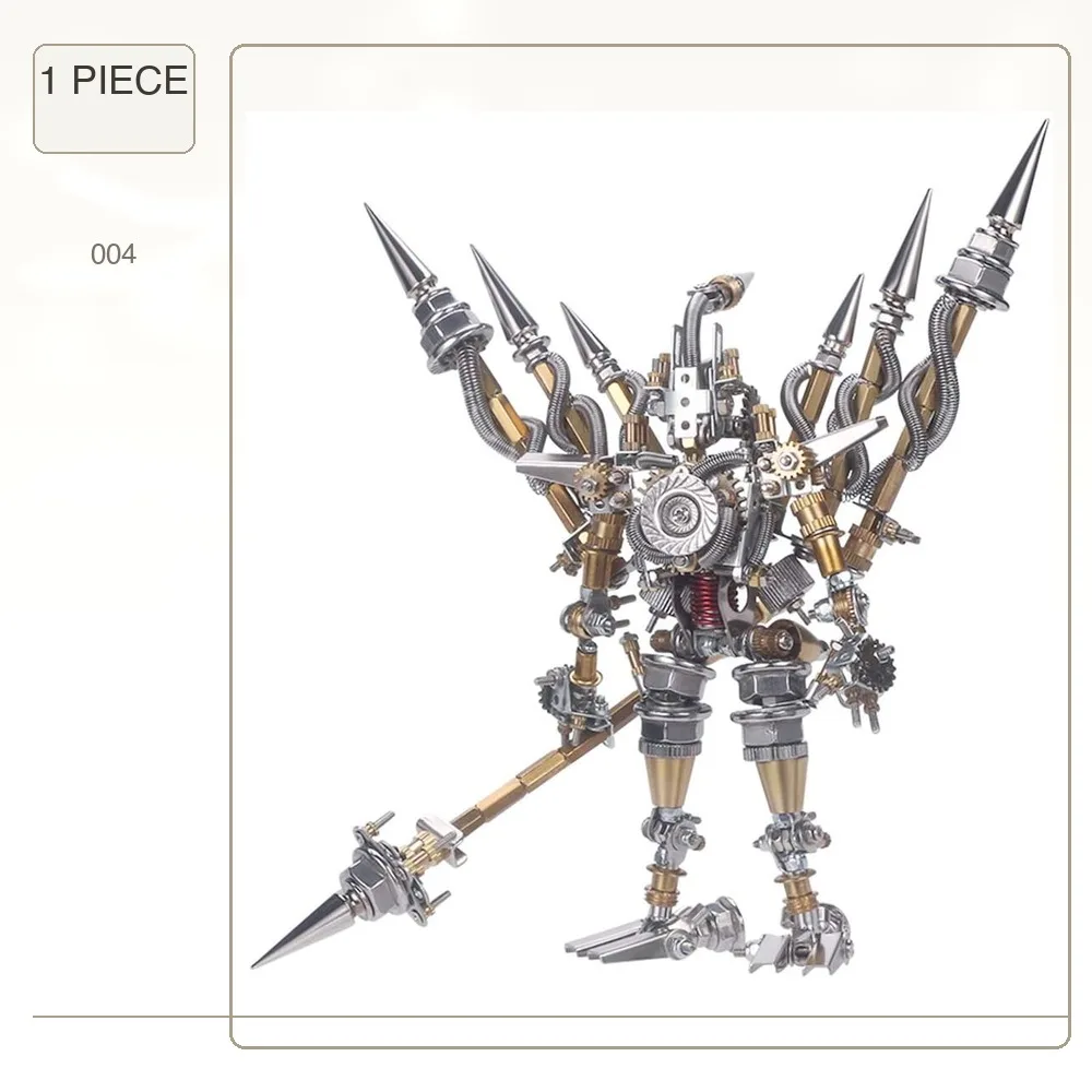 Model Building Kit 3D Metal Puzzle,Ornaments Model Toys, DIY Mechanical Warrior Assembly Stainless Steel Puzzle Crafts