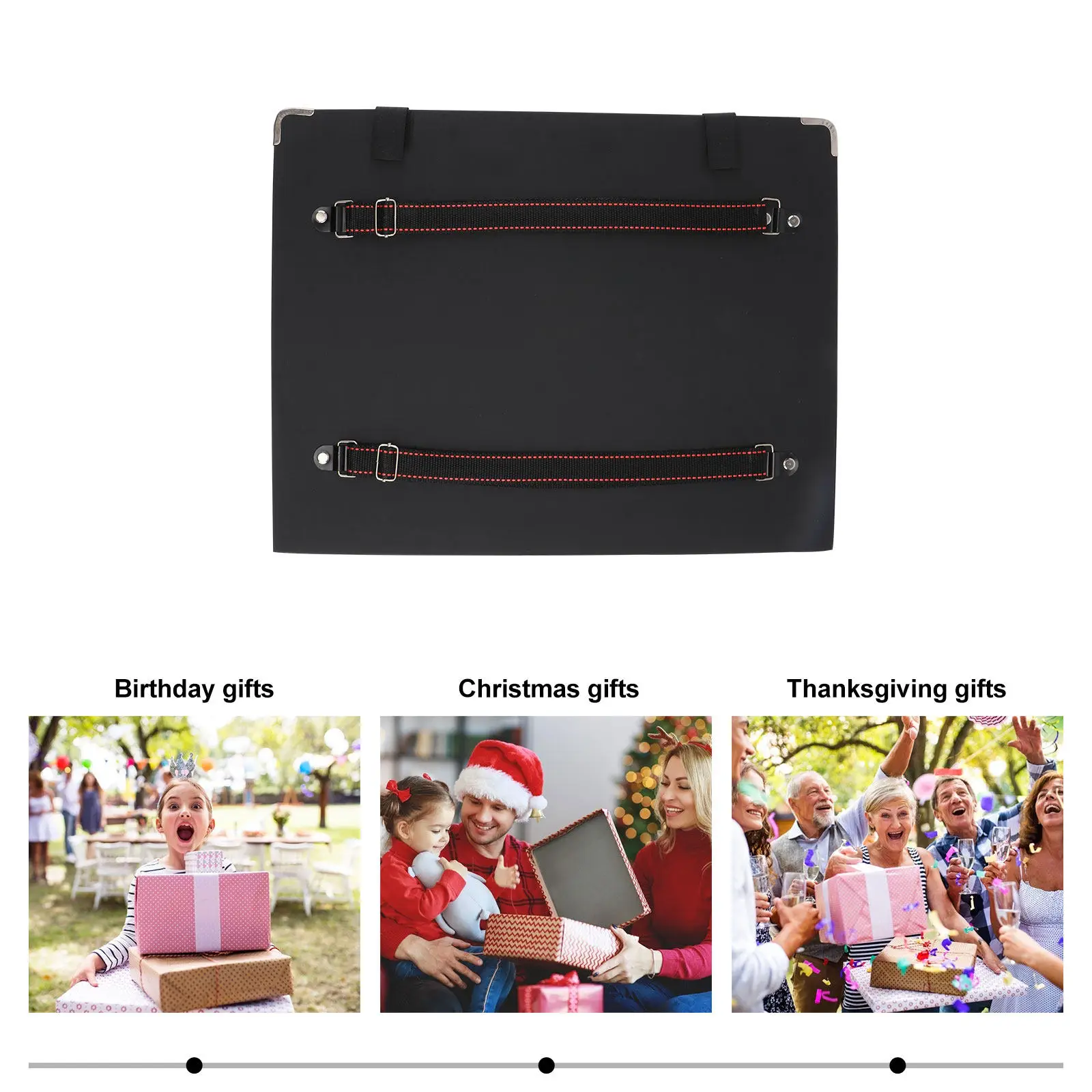 1Pcs Sketch Clipboard with Double Adjustable Shoulder Straps Wooden Drawing Board Metal Edge Protection for Outdoor Sketching