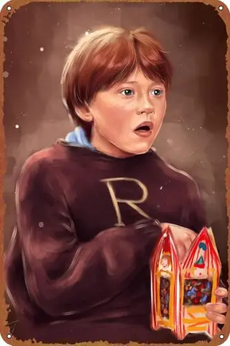 Ron Weasley Tin Sign Retro Metal Poster Art Wall Home Decor 8x12 Inches