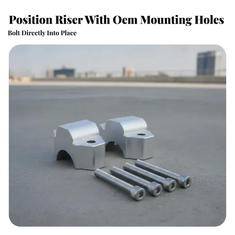 Motorcycle Handlebar Riser Comfortable Handlebar Riser with Bolts Hardware Sturdy Upright for Motorcyclists, Touring, Commuting