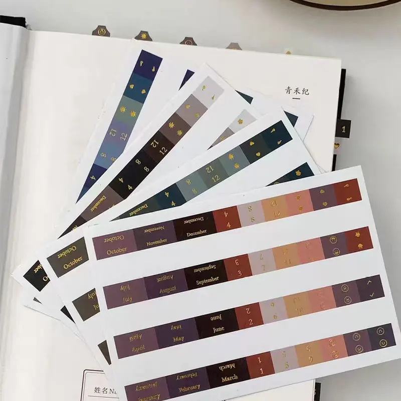 6Sheets Self-Adhesive Index Label Sticker Planner Notebook Bookmarks Agenda Label Tags Bookmark Stickers Stationery