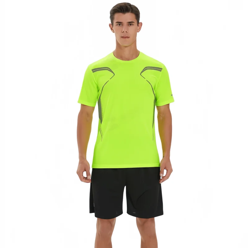 Men's Summer Quick Drying Sports Suit Short Sleeve T-shirt Shorts Running Training Fitness Tracksuit Breathable Sportswear