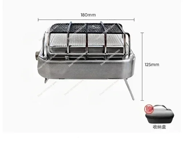 Outdoor 304 Stainless Steel Infrared Radiation Stove Multi-function Camping Gas Burner Stoves Portable Gas Heater Warmer 1800W