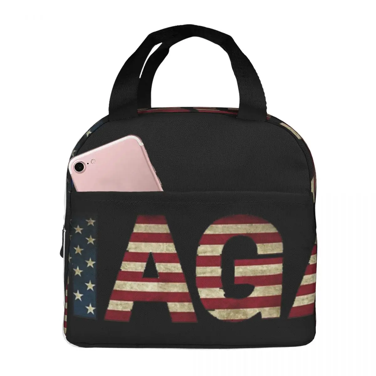 

I Am MAGA Lunch Bag Unisex Portable Cooler Insulated Lunch Box Food Bento Box