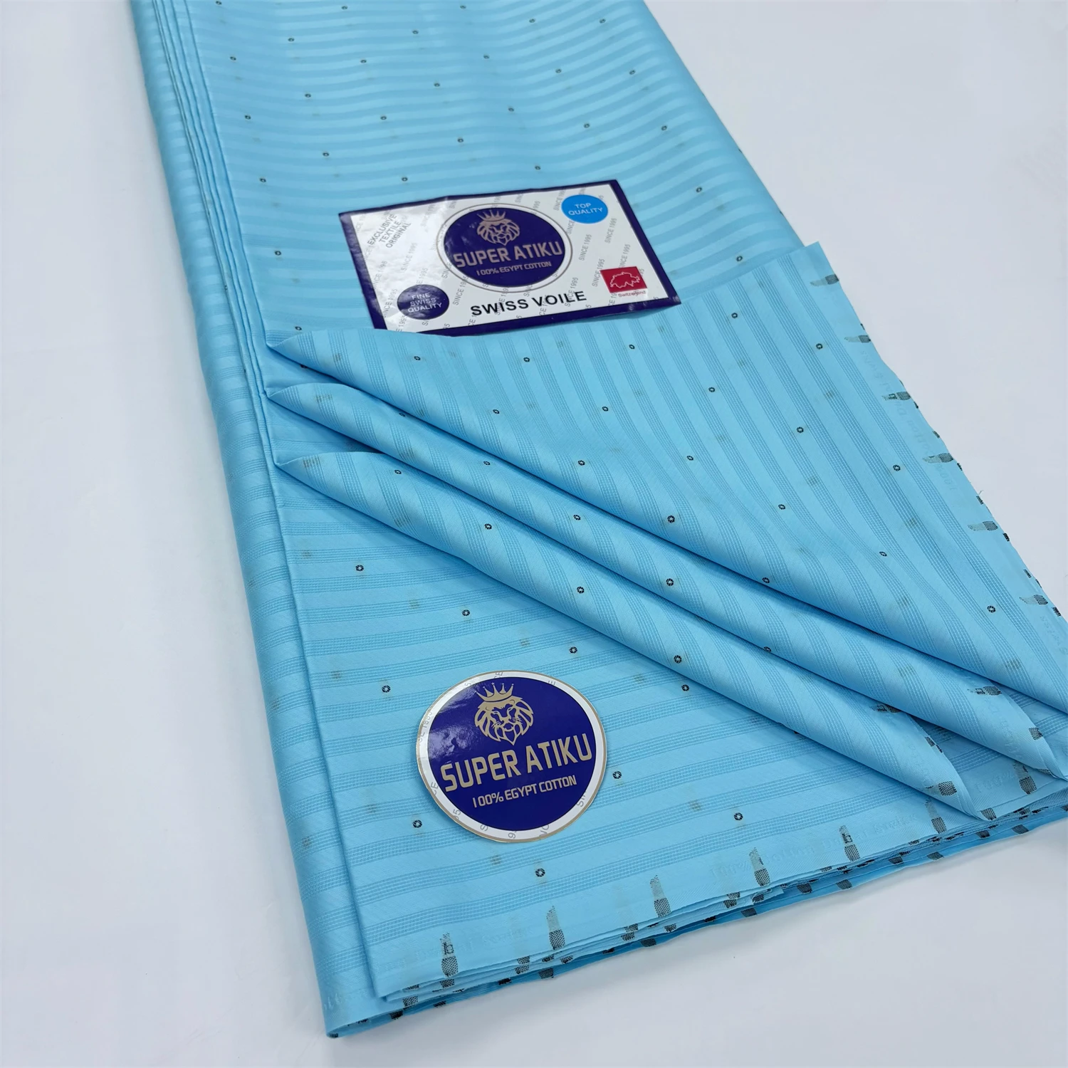 5 Yards Women Pure Color African Soft Atiku Fabric For Men Suit Making Swiss Material 100% Cotton For Clothes Sewing Party Robe