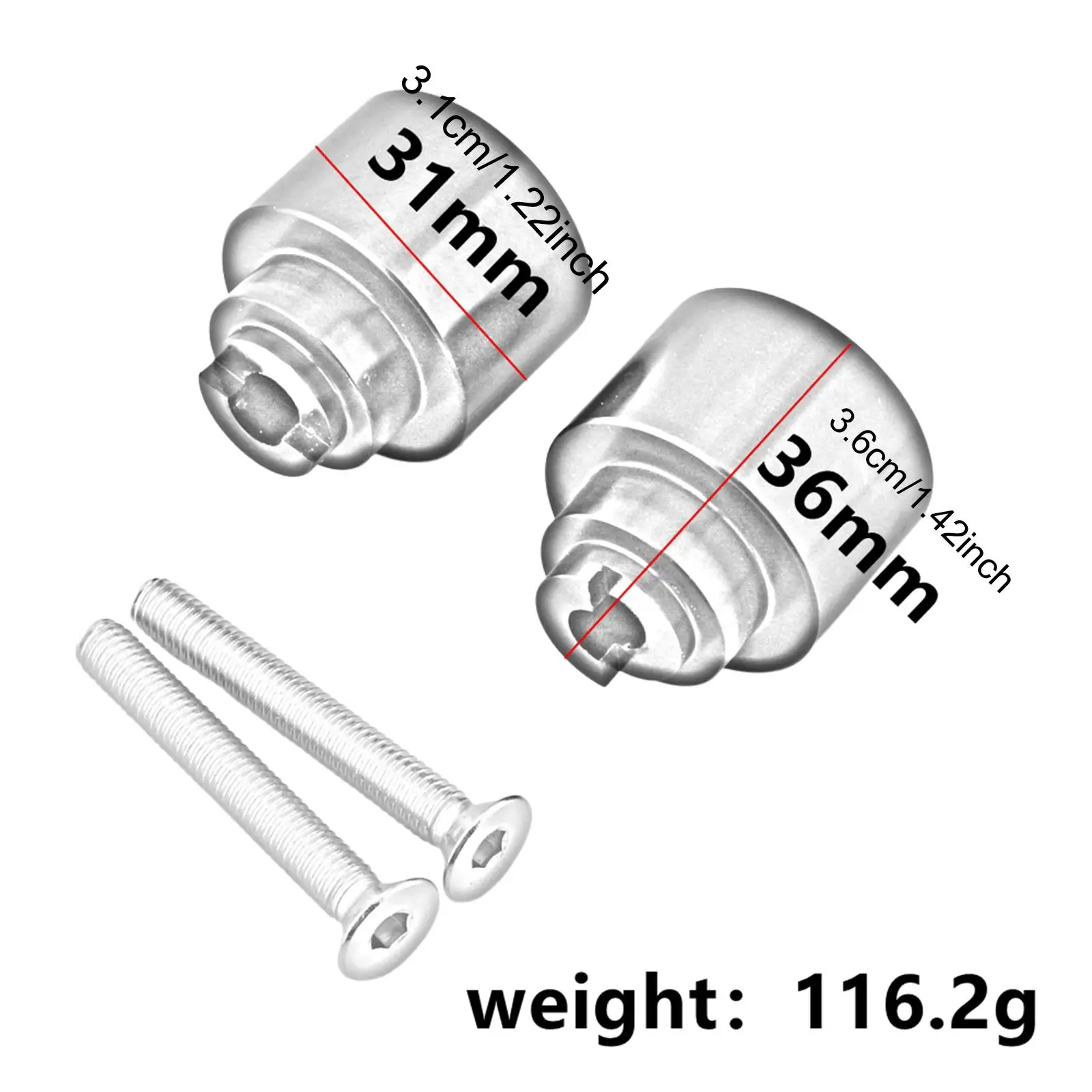 

Motorcycle Handlebar End Weights Aluminum Alloy Plugs Black Caps for Honda CB 919 Motorbike Assembly Repair Kit