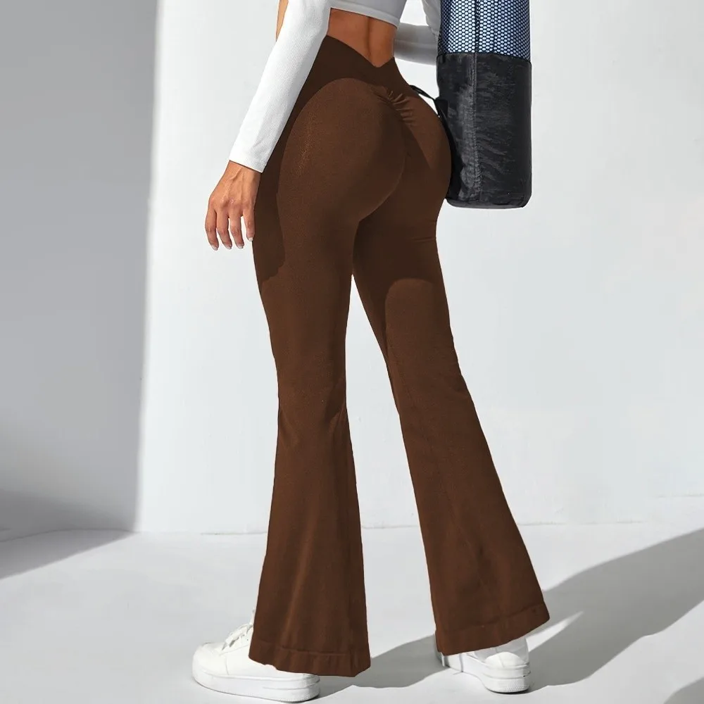 

V-Waist Yoga Sports Pants High Waist Hip-lifting Sports Fitness Leggings Quick Dry Slimming Yoga Seamless Leggings Girls