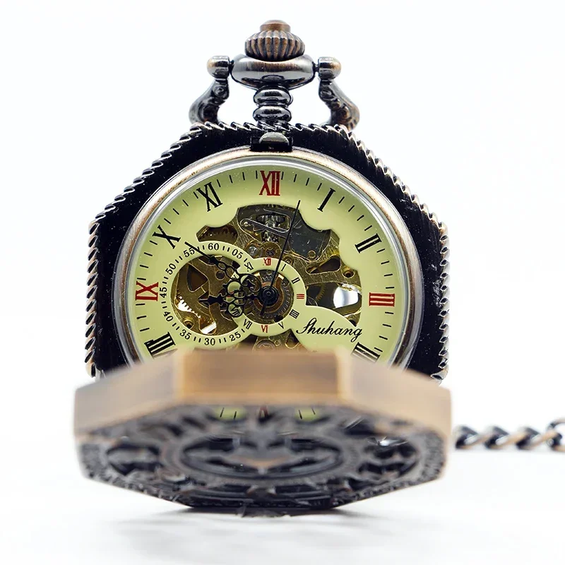 Oddly Skeleton Mechanical Pocket Watch for Men Personalised Collection Hollow Hand Wind Fob Watches PJX1267