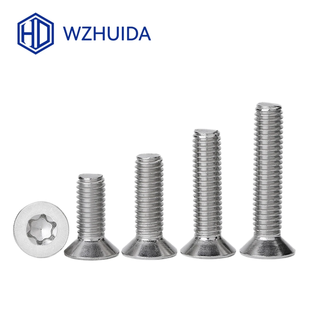 WZHUIDA Six-Lobe Torx Flat Countersunk Head Screw M1.4 M1.6 M2 M2.5 M3 M4 M5 M6 M8 M10 Allen Bolts GB2673 304 Stainless Steel