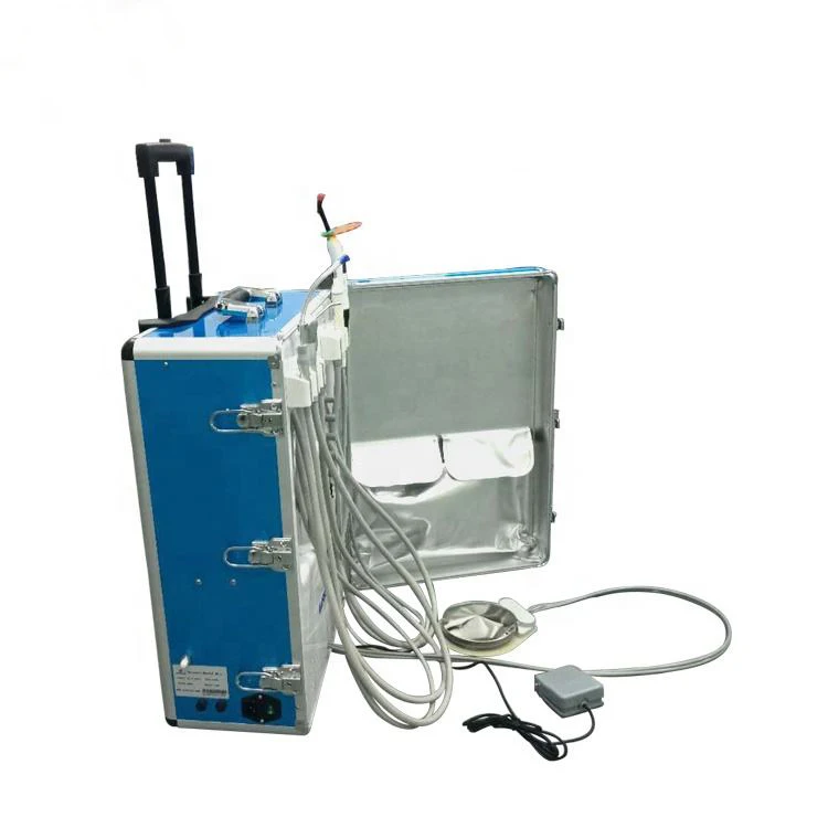 Foshan factory Mobile Den tal Portable Unit / portable Den tal chair with scaler,curing light,3 way syrin ge GU-P206