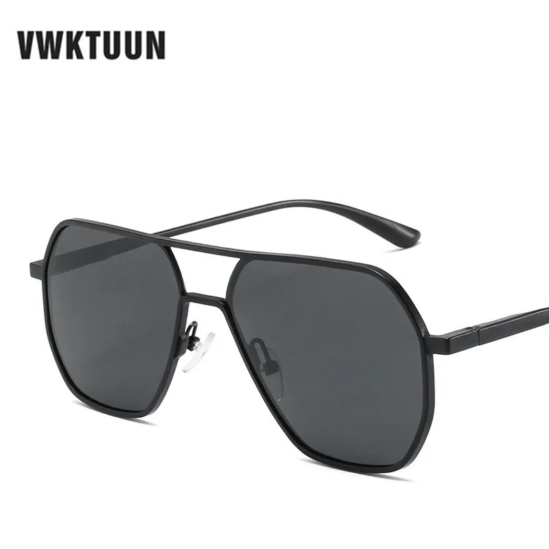 VWKTUUN Polarized Sunglasses Men Twin-beams Pilot Style Men's Sunglasses UV400 Square Sunglasses Outdoor Eyewear