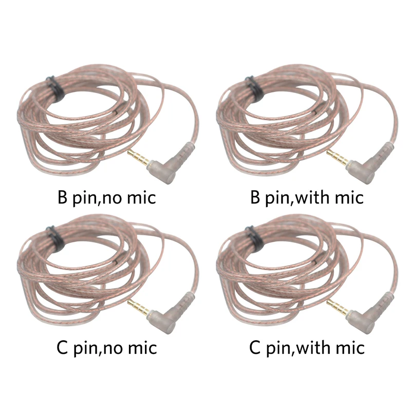 B/C Pin Earphones Cord Stable Signal Upgrade Cord Headphone Upgrade Cable For KZ ZS3 ZS4 ZST ASX Clear Music Voice Transmission - view 6
