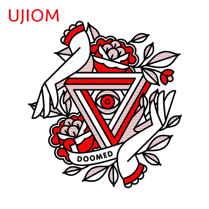 UJIOM 13cm × 12cm Creative Artistic Design Wall Stickers Furniture Wallpapers Decals Amuisng Eye-catching House Decoration