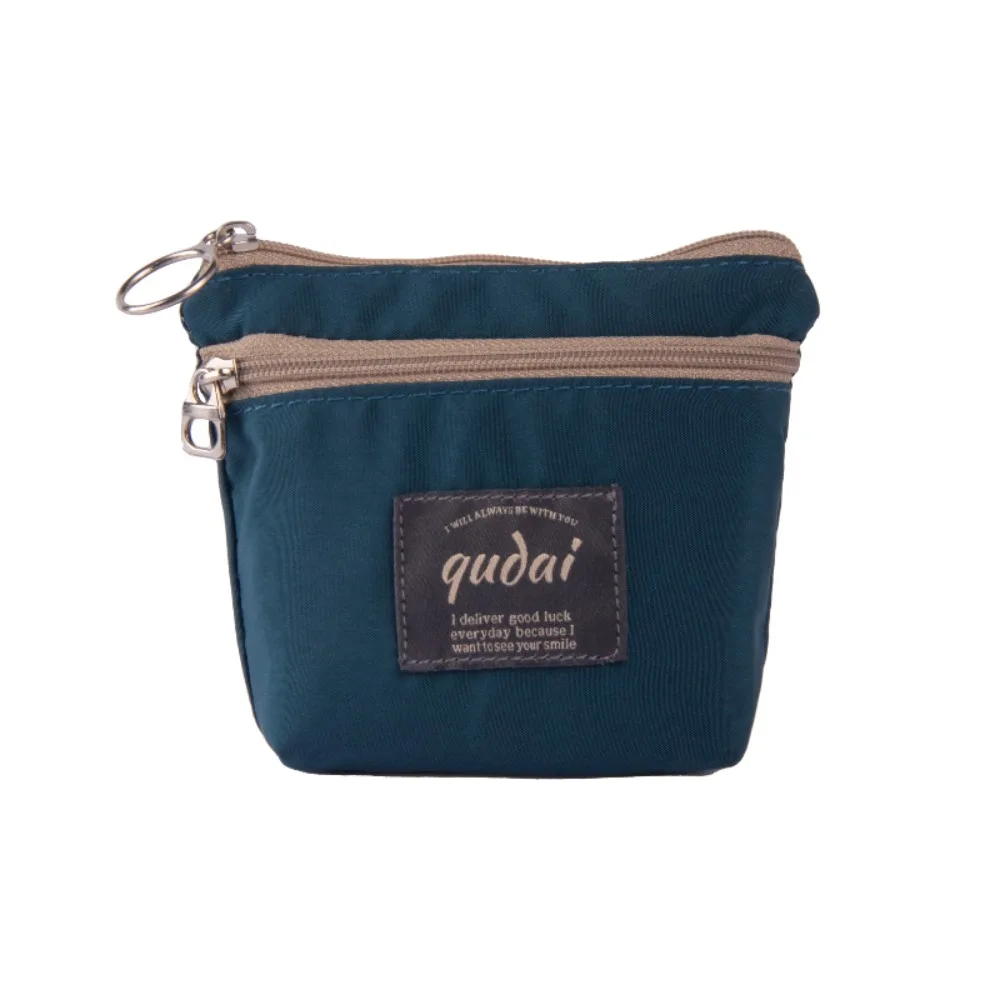 

Simple Square Nylon Coin Purse Korean Style Card Holder Cute Zero Wallet Zipper Multifunctional Mini Storage Bag Travel