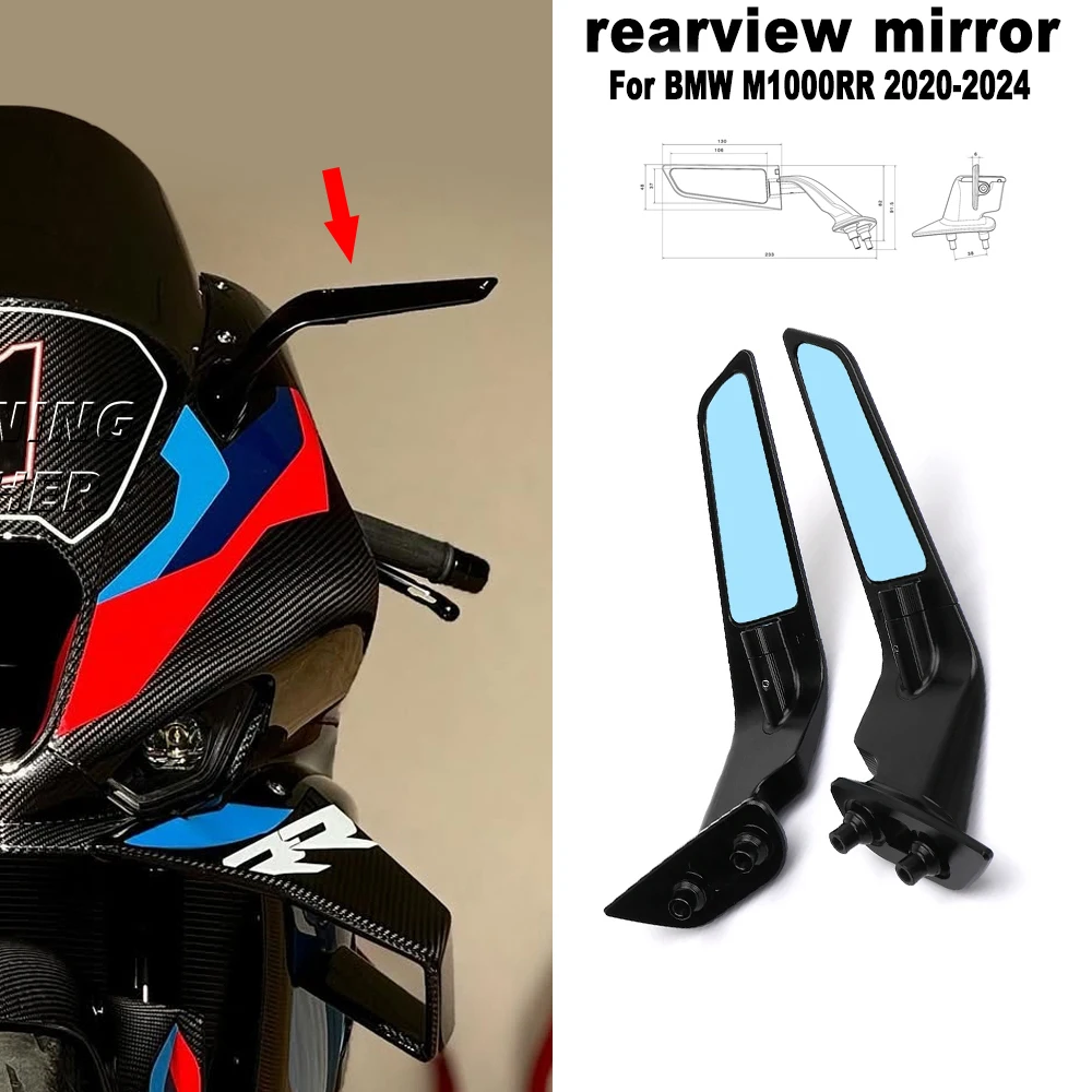 For BMW M 1000 RR M1000RR m1000rr 2020 2021 2022 2023 2024 Side Rear View Mirror Kit Motorcycle Accessories Rearview Mirror