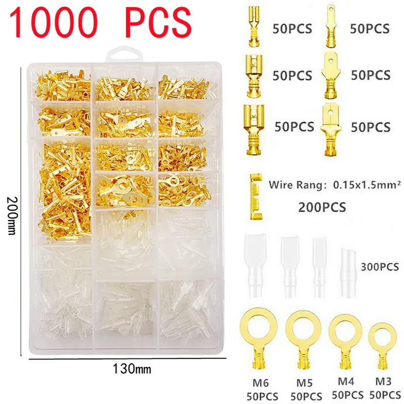 

2.8/4.8/6.3mm Electrical Crimp Terminals Connectors Kit,Male Female Wire Connector,Splicing Terminati,Cable Termination Pliers