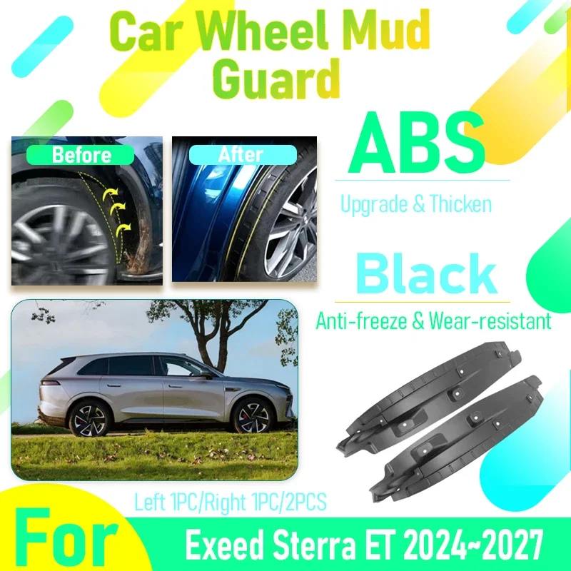 Car Mud Guards For Exeed Sterra ET Exlantix ET 2024 2025 2026 2027 Dustproof Door Fender Flare Flap ABS Mudflap Auto Acessories
