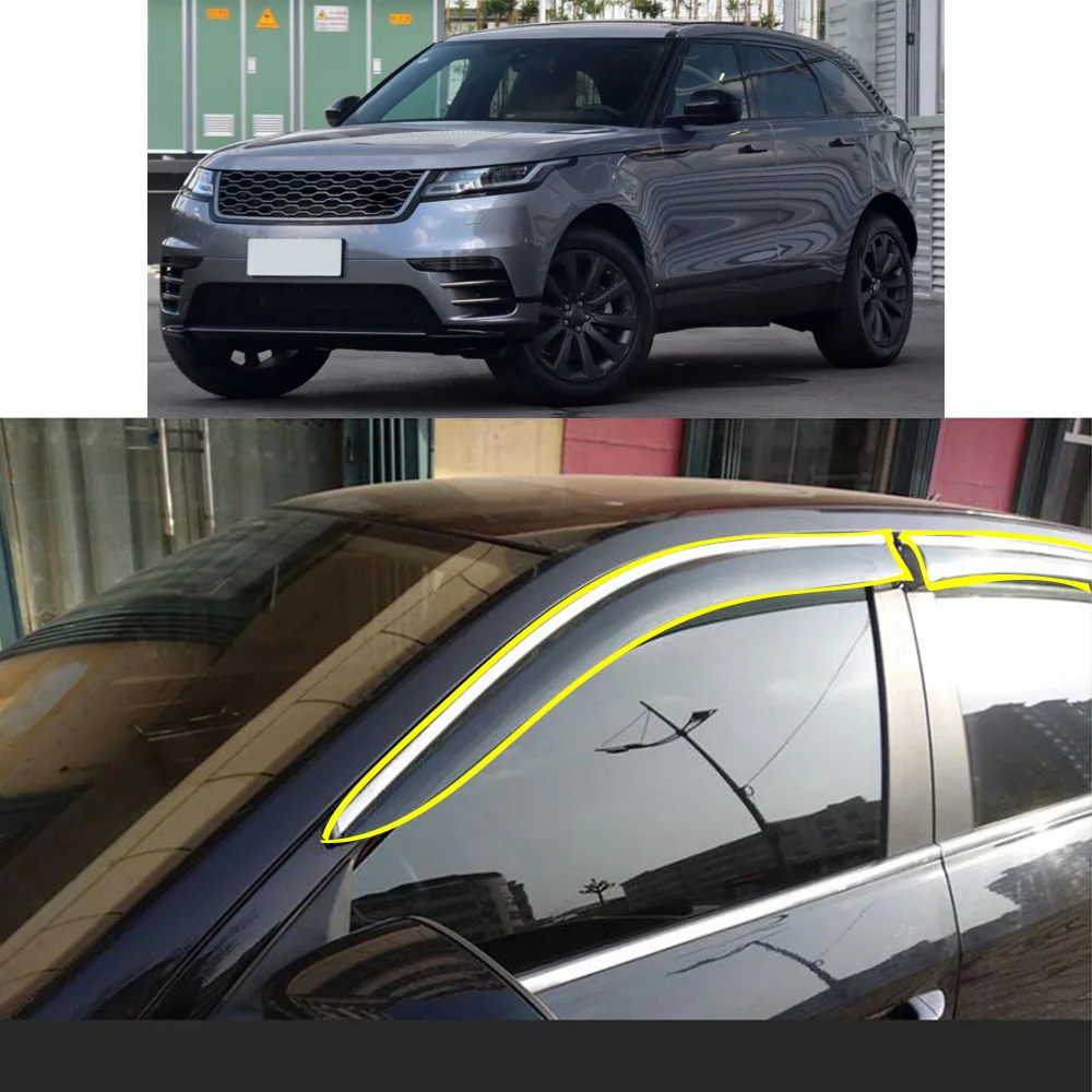 

Car Styling Sticker Plastic Window Glass Wind Visor Rain/Sun Guard Vent For LAND ROVER RANGE ROVER VELAR 2019 2020 2021 2022