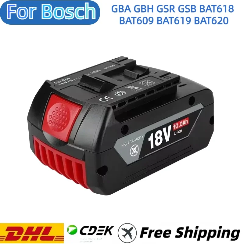 

BAT609(KC) 100% Original 18V 10.0Ah Replacement Battery for Bosch 18V Cordless power tools BAT618 BAT609G BAT614 battery