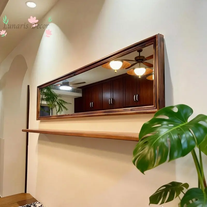 American vintage mirror, horizontal INS style, high-value hanging pendant, long strip for bedroom entryway