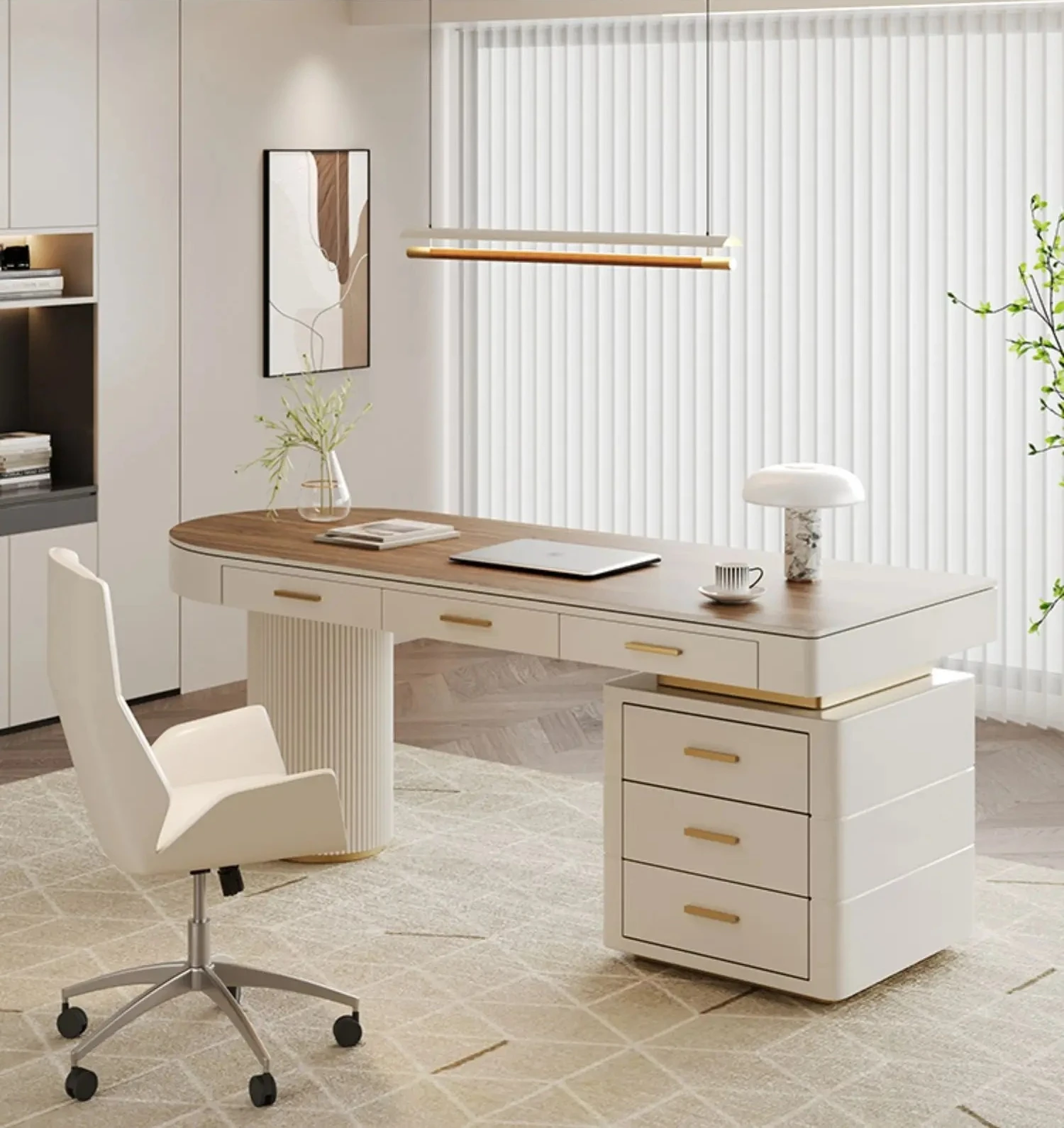 

компьютерный стол Cream Wind Slate Desk Adult Computer Desktop Desk Home Workbench Storage Table