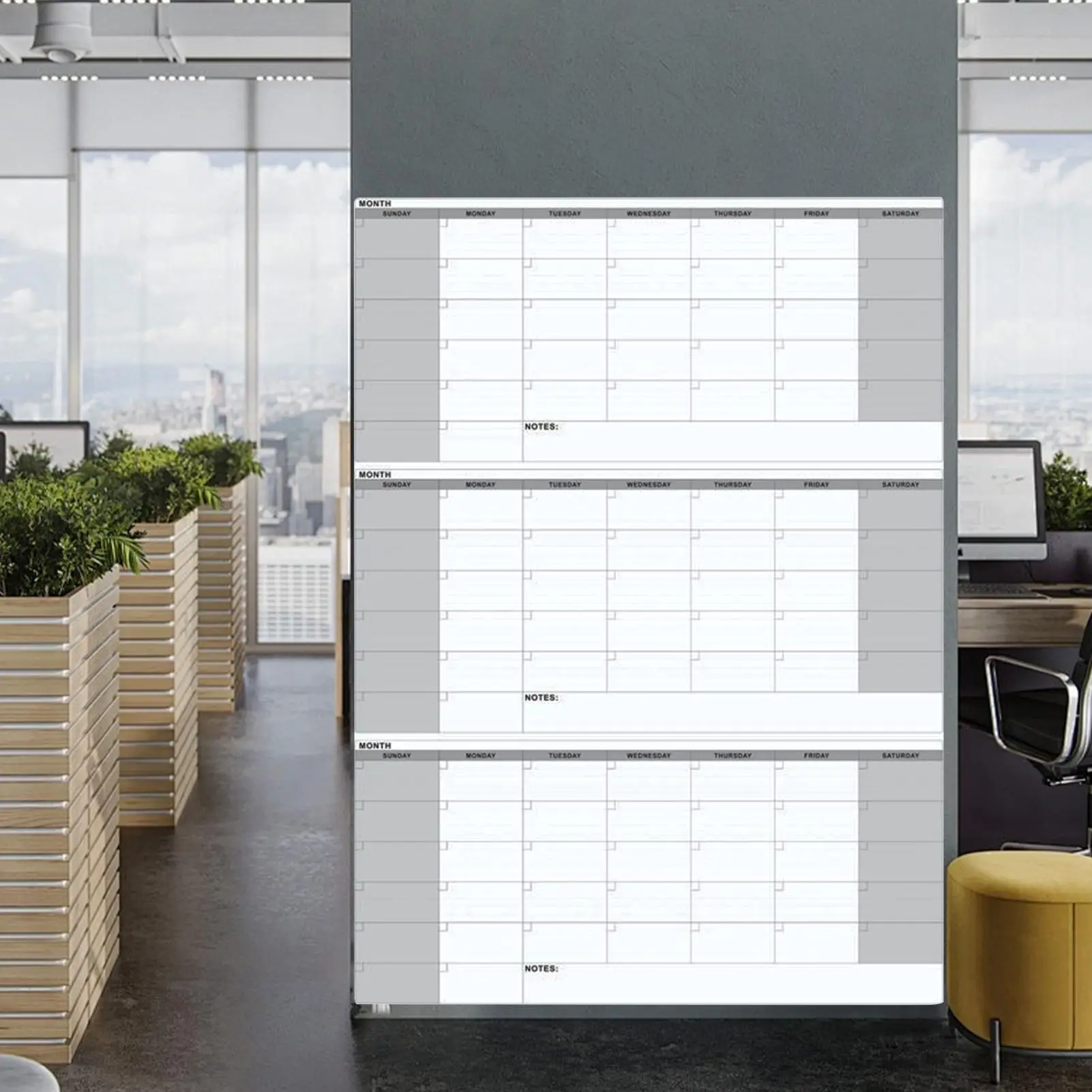 ドライイレースカレンダー 3ヶ月ドライイレースデイリープランナー 再利用可能な学用品プランナースケジュール 冷蔵庫ドア 家庭学習用