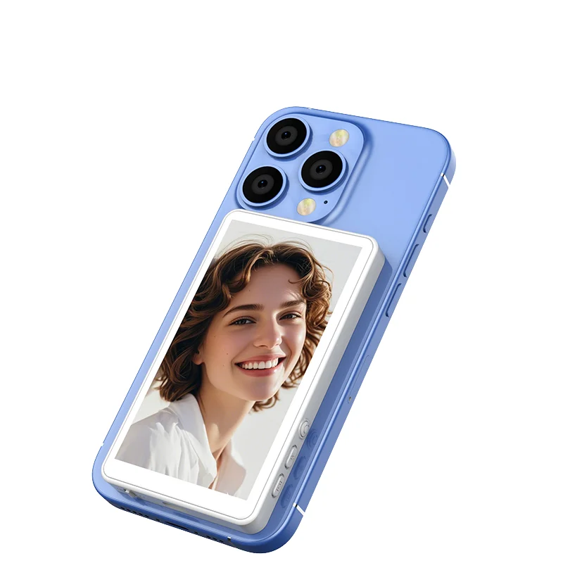Wireless Wired Connection Magnetic Phone Holder Rear Camera Selfie Vlogging Monitor Screen Accessory Plastic Vlog Screen in Box