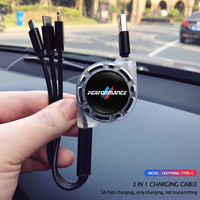 3 In 1 Micro USB Type C Charging Cable Multi Charger Wire For BMW Performance E90 E91 E60 E84 G22 G32 F13 F36 G30 G20 F40 F25