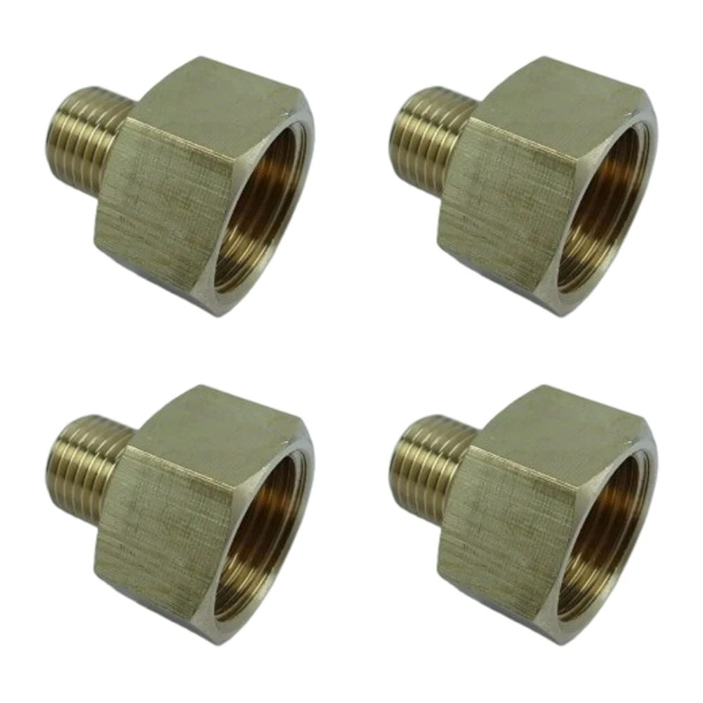 

For camping stove gas adapter set 4 pieces brass 12 turn right 14 turn left suitable for multiple outdoor gas appliances