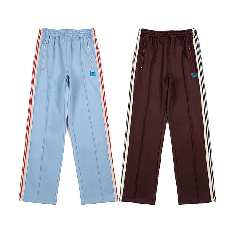 

Pattern Embroidery Sky Blue Brown Best Quality Sweatpants Webbing Stripe Men Women Joggers Drawstring Classic Casual Pants