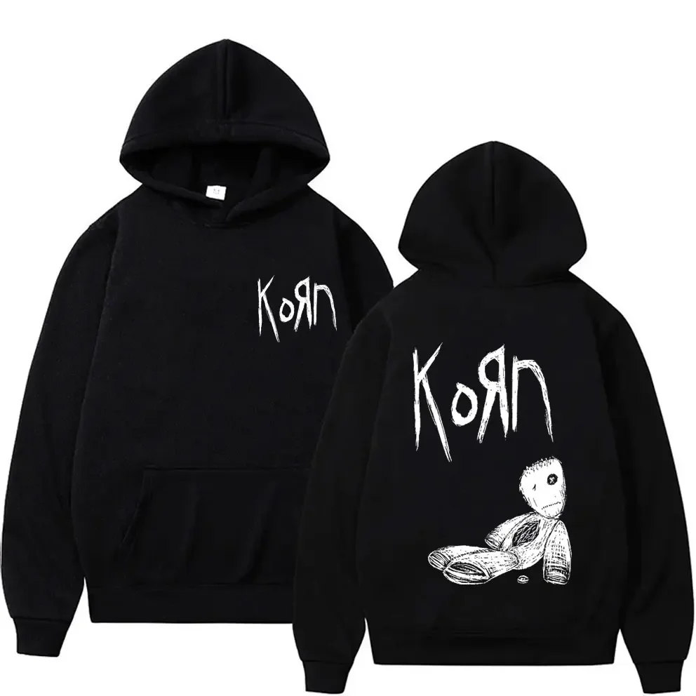 Rock Korn Band bedruckte Herren- und Damen-Hoodies, Hoodies mit Altern-Musik, Herbst- und Winter-Paar-Hoodies