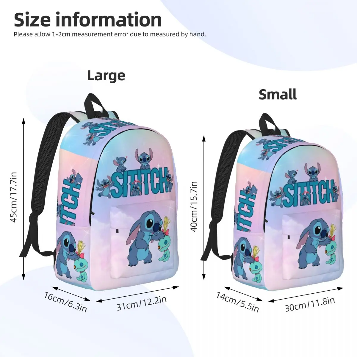 Plecak Stitch dla chłopca dziewczynki dzieci uczeń szkoła Bookbag plecak na co dzień przedszkole torba do przedszkola na zewnątrz